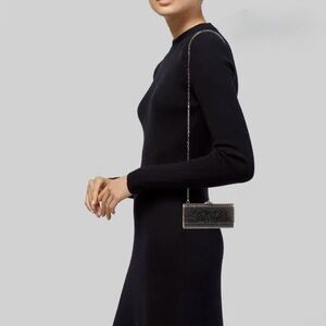 JUDITH LEIBER Black Crystal Clutch